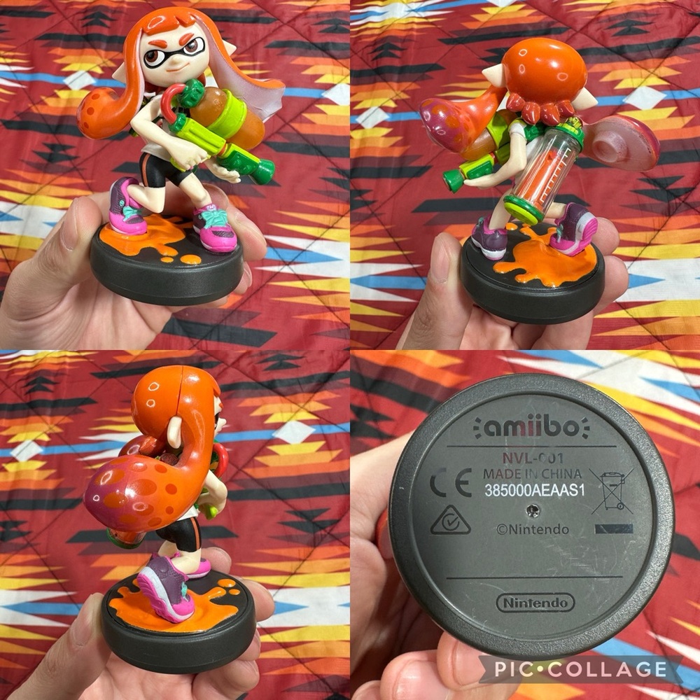 Nintendo Amiibo Inkling Girl Splatoon Series NVL-001 Orange